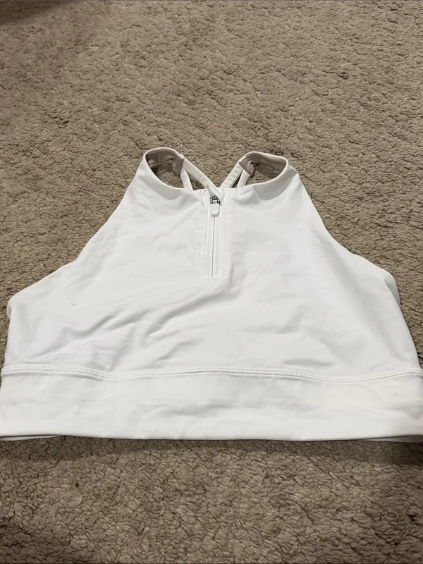 Lululemon Energy Bra High Neck Long Line Zip size 10 VGUC - Image 3