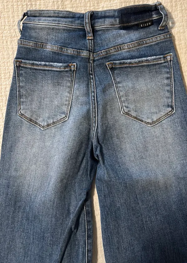 Risen Jeans Faux Foldover Wide Leg jeans - Image 3