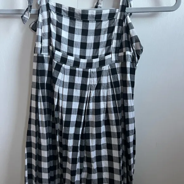 Old Navy Black and White Checkered women’s Dress - Image 2