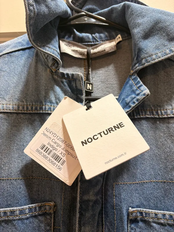 Nocturne Denim cargo jumpsuit Blue Size XS - Image 2