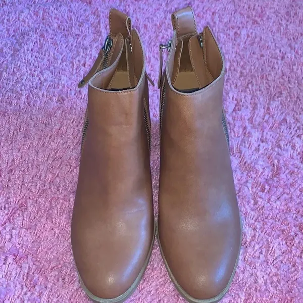 Dolce Vita Zip-Up Leather Booties Brown Size 10 - Image 2