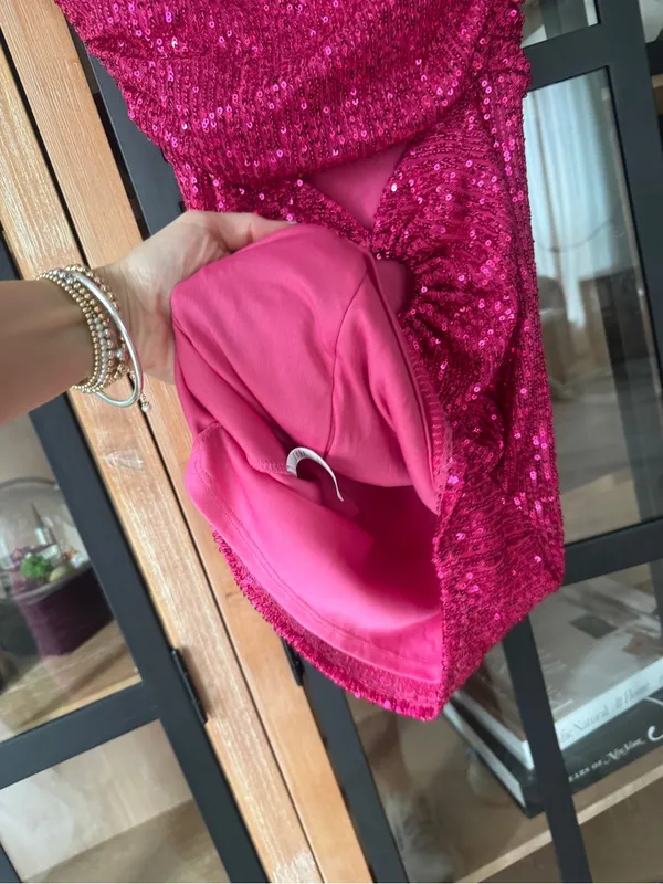 Lucy in the sky sequin strapless mini dress cocktail cutout open back - Image 5