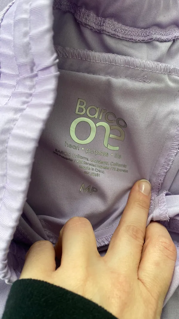 Barco One Scrub Set Purple Size M - Image 6
