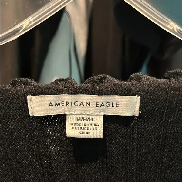 AE long sleeve lettuce trim tie shirt - Image 3