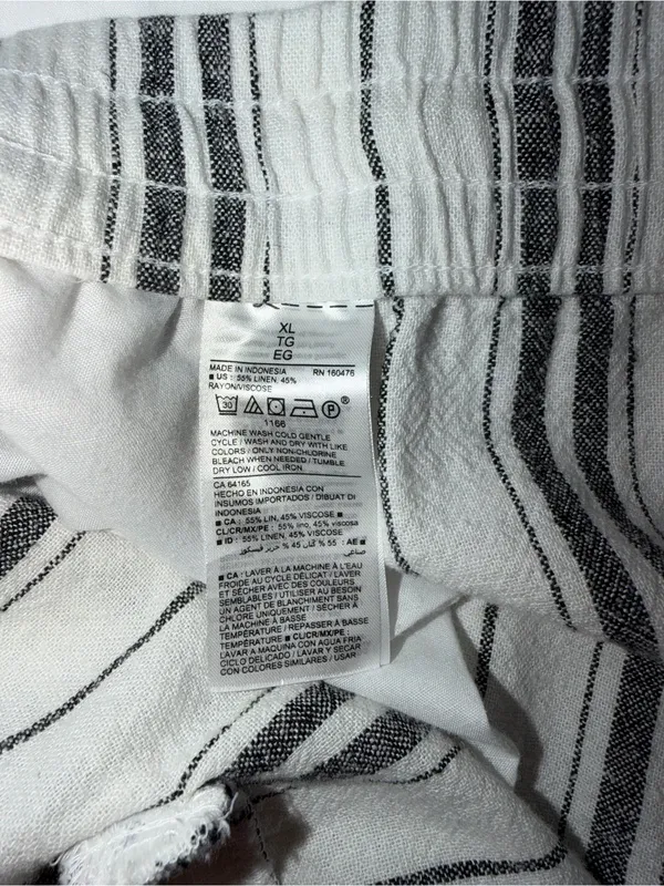 Old Navy Striped Linen-Blend Pull-On Shorts (XL) - Image 3