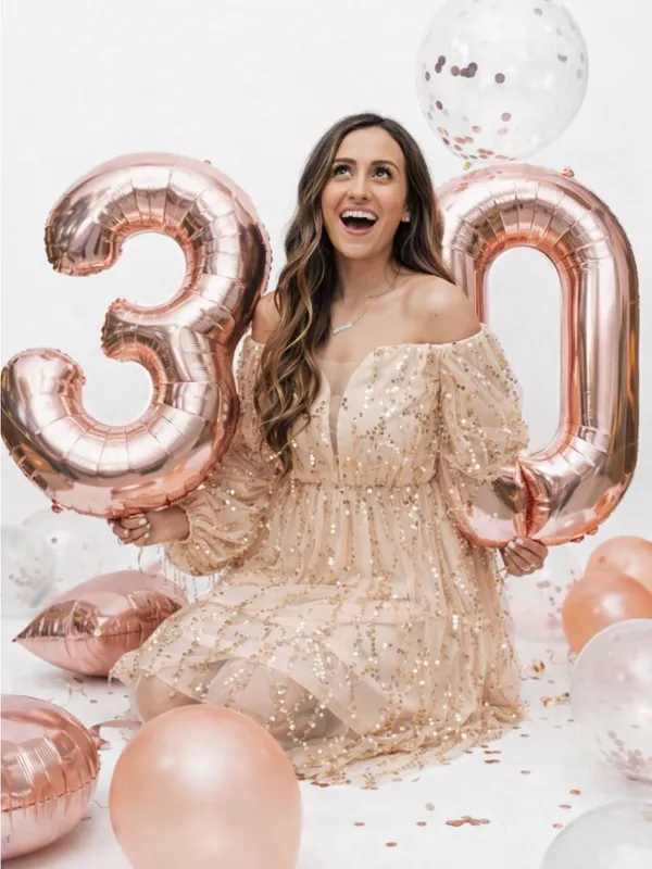& Other Stories Blush Pink Sequin Mini Dress - Image 4