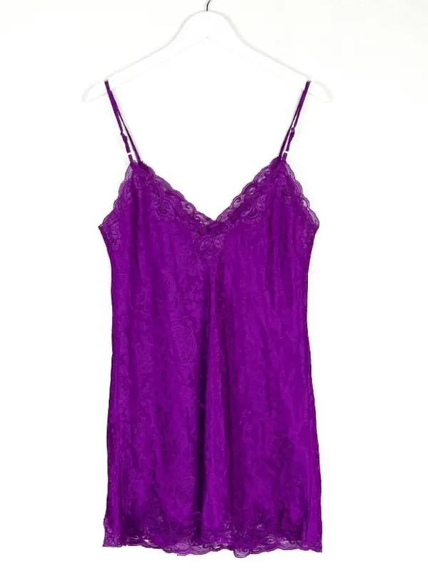 Vintage 90’s Victoria’s Secret gold label nightie négligée purple size M VTG - Image 2