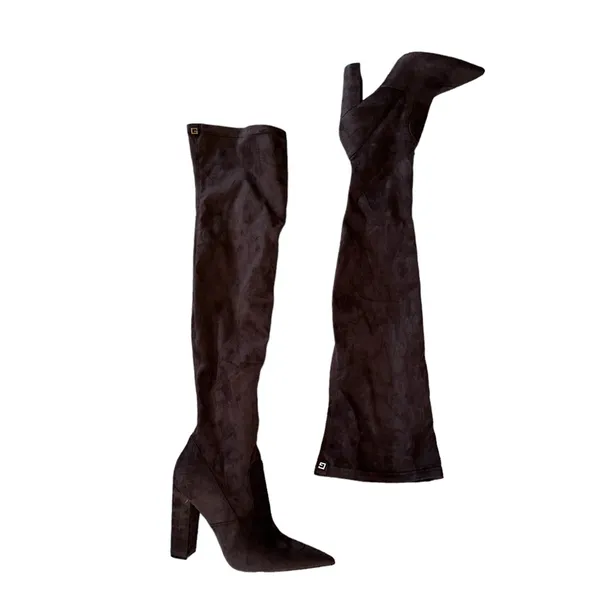 NEW GUESS Abetter Faux-Suede Over-the-Knee Boots Chlorate Brown 9.5 - Image 8