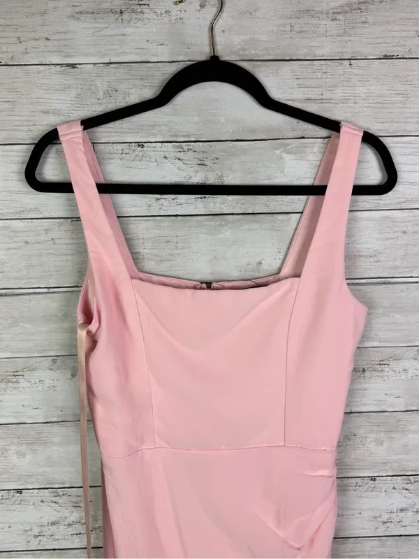 Lulus Glamorous Disposition Light Pink Ruched Maxi Dress Size Small - Image 4