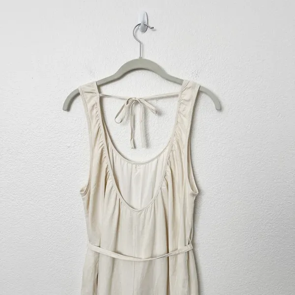 [Urban Outfitters] Cream Linen Blend Open Back Sleeveless Palmer Jumpsuit Sz XS - Image 6