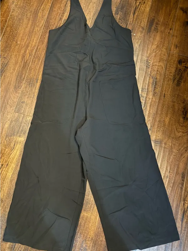 Hatch The Alba Jumpsuit Black Sleeveless V-Neck Maternity Size 0XS (0-2) - Image 3