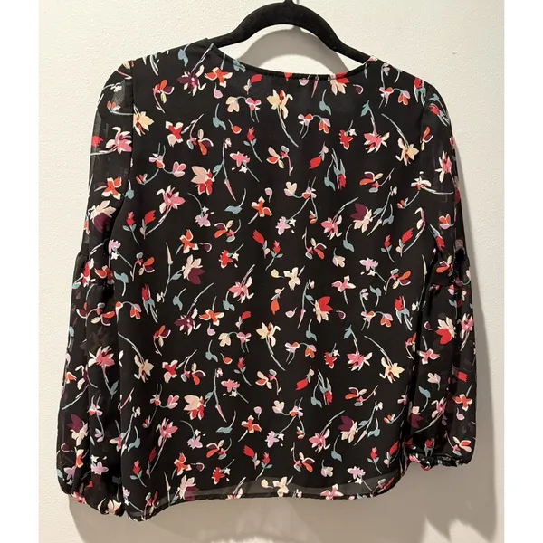 Madewell Shirred Sleeve in Drifting Flowers Blouse Size XS - Image 4