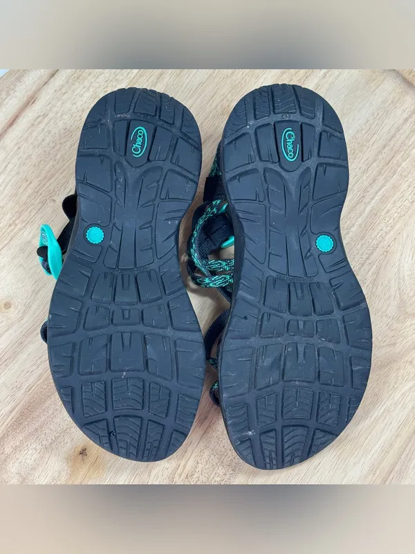 Chacos Updraft X2‎ Northern Lights Strappy Sandals Teal Black Women 7 Outdoor - Image 9