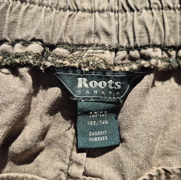 Roots Canada Hemp Jogger summer pull lounge on jogger zipper bottom Pants Medium - Image 8