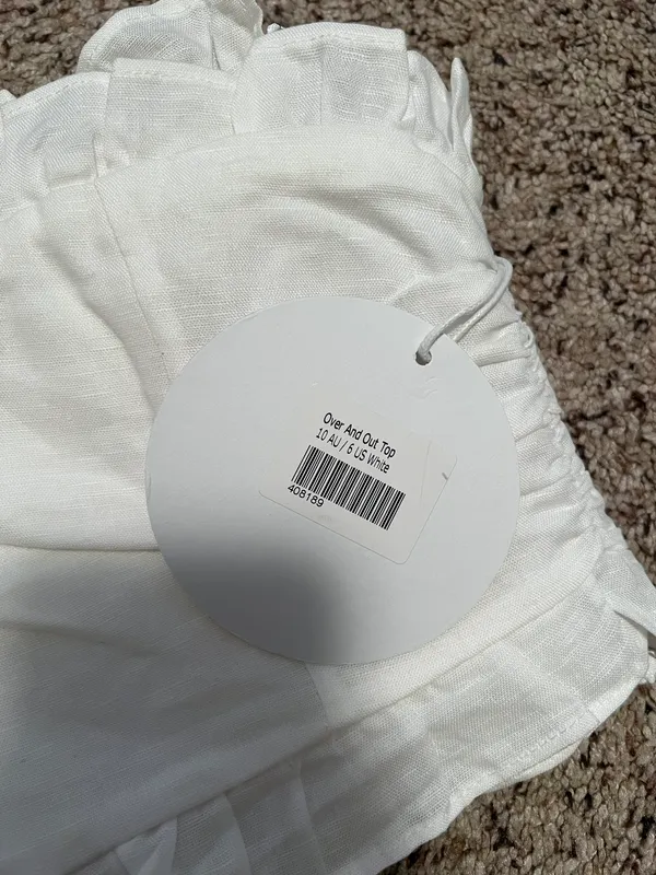 Princess Polly White Zip Crop Top - Image 3