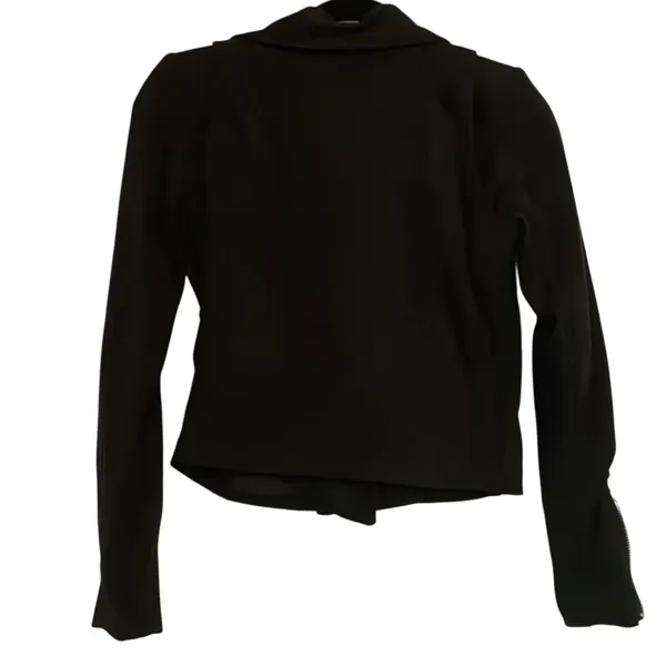 Vici Black Faux Suede Zipper grunge rocker Jacket gothic Moto Boho - Image 4
