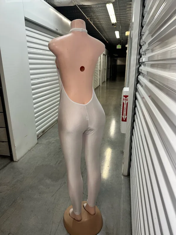 White Halter Bodysuit Jumpsuit | DIY Halloween Costume Outfit 👼🐰 - Image 8