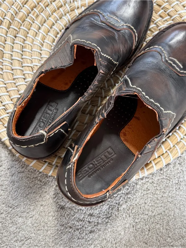 Bed|Stu Women’s Cobbler Series Slip On Shoes Leather in Dark Brown 8 - Image 11