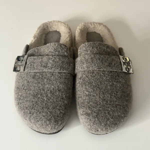 Tory Burch Mellow Shearling Lined Mule in Fog Gray 9 - Image 2