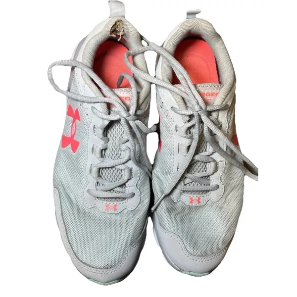 Under Armour Womens Size 9 Charged Assert 9 Running Shoes Grey‎ Orange Sneakers - Image 9