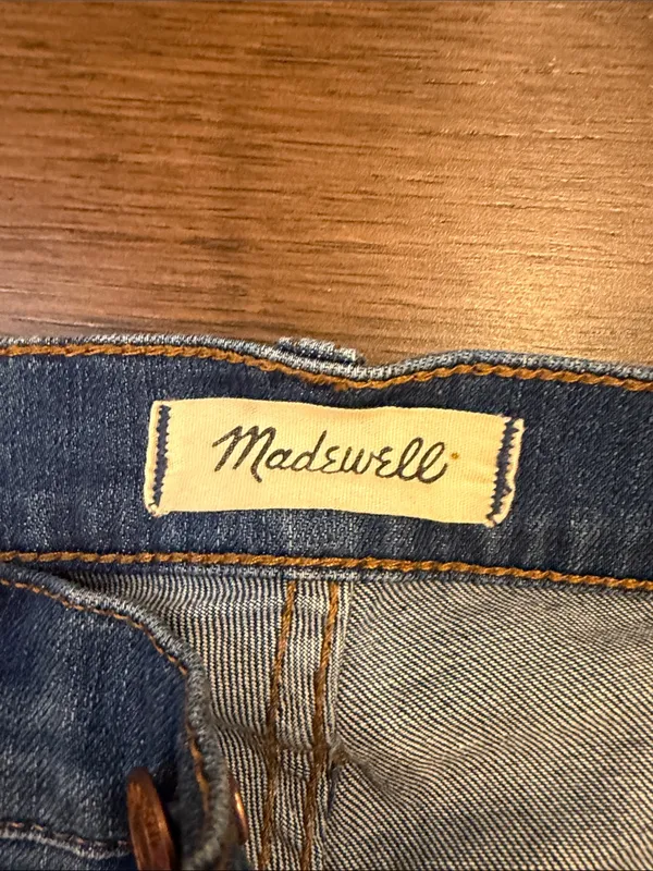 Madewell Cali Demi-Boot Jeans Raw Hem Seamed Back Size 26 - C61 - Image 3