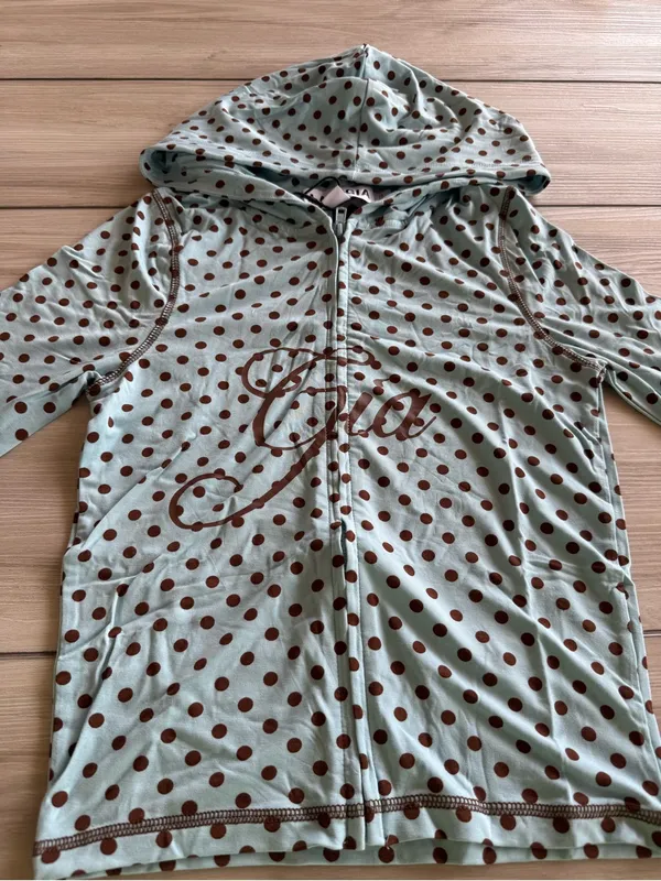 I.AM.GIA Blare Hoodie Polka Dot Blue Medium NWT - Image 7