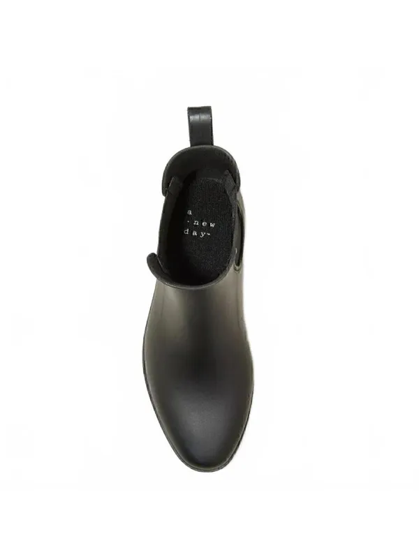 A New Day Waterproof Chelsea Rain Boots Black - Image 2