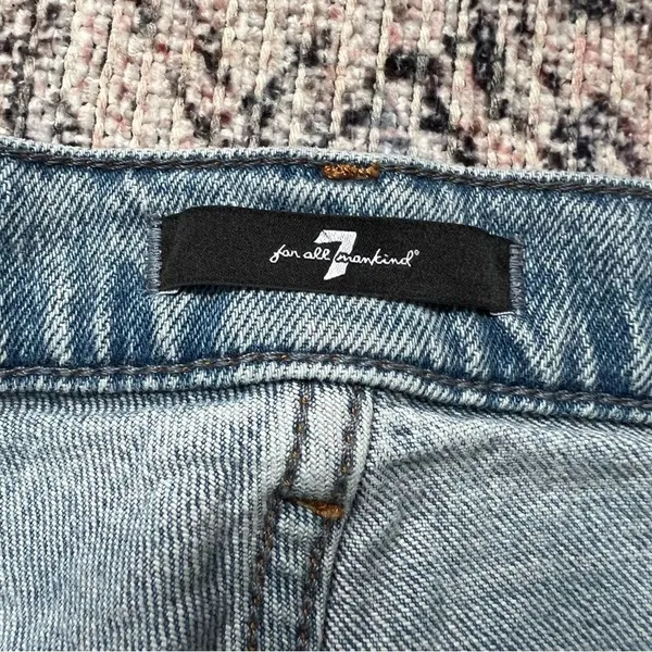 7 For All Mankind Logan Frost Stovepipe Jean with Fold Up Hem Size 26 - Image 6