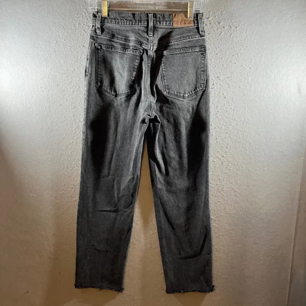 1301 | Madewell‎ The Perfect Vintage Straight Raw Hem Jeans Black Womens 26 - Image 2