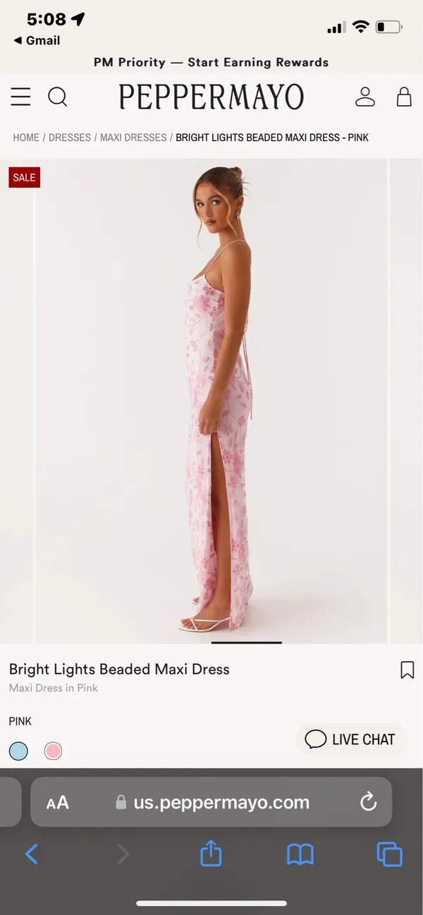 Peppermayo Pink Beaded Dress  - Image 2