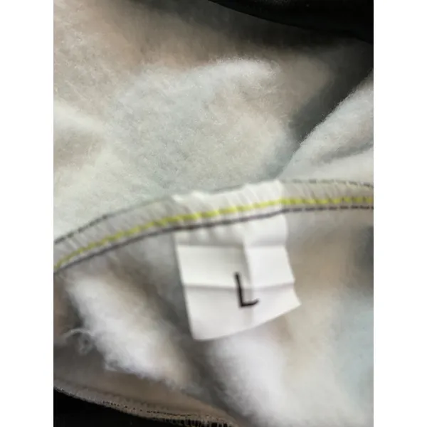 Black Varsity Stripe Crewneck Sweatshirt Women Large Long Sleeve Casual Pullover - Image 6
