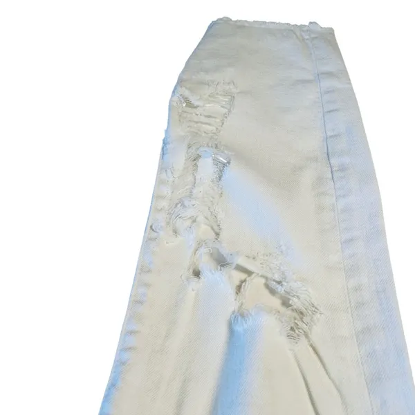 Mother High Waisted Looker Ankle Fray White Distressed Skinny‎ Jeans 29 READ - Image 13