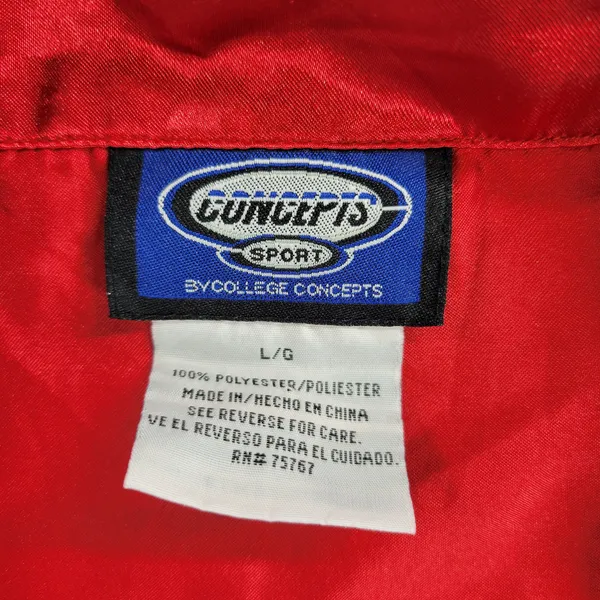 Ohio State Pajama Shorts Set Womens L Red Satin Embroidered Buckeyes Logo Pocket - Image 13