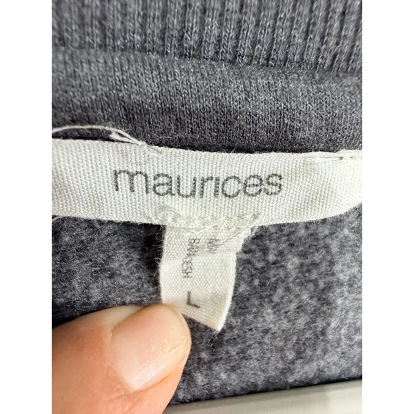 Maurices Sweatshirt Rock N Roll Free Spirit Pullover Large Gray Rocker Graphic - Image 6