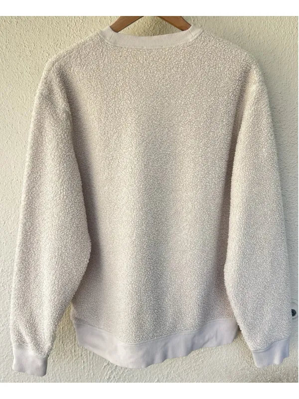 COS Sweatshirt Women Medium Sherpa Fleece Teddy Pullover Oversized Crewneck - Image 10