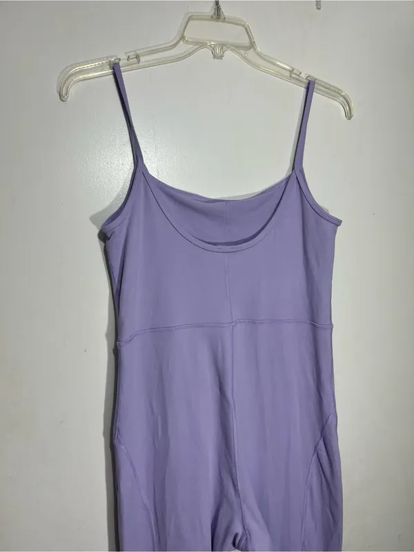 Wilfred Free Aritzia Divinity Jumpsuit Lilac Purple Spaghetti Strap Unitard XL - Image 11