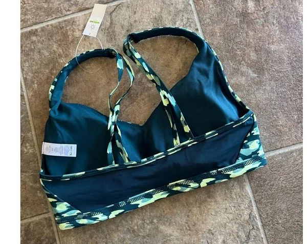 Offline By Aerie Goals Plunge Sports Bra Green Size Medium - Image 5