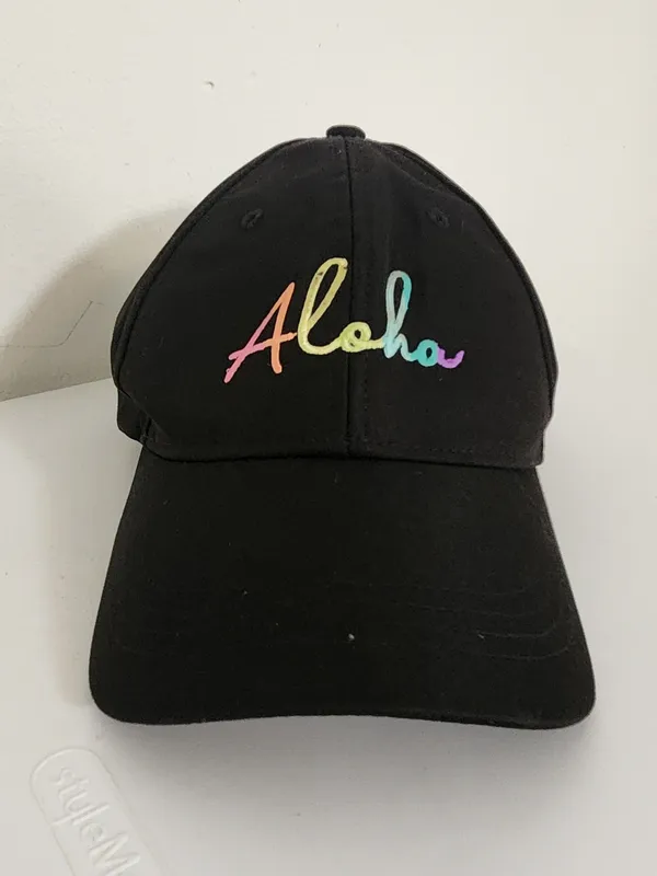 Tommy Bahama Black Embroidered Aloha Adjustable Hat One Size - Image 2