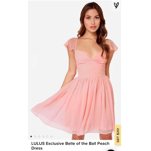 Lulus Exclusive Belle of the Ball Peach Dress - Image 3