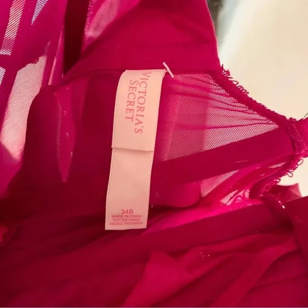 Victoria’s Secret Corset Lace Pink Garter Clips Size 34B Y2K Barbiecore - Image 6
