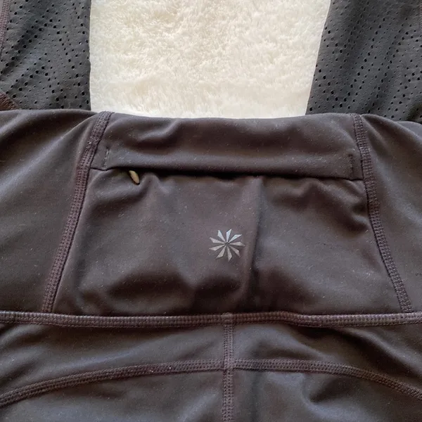 Athleta XXS mesh trim high rise legging tights - Image 4