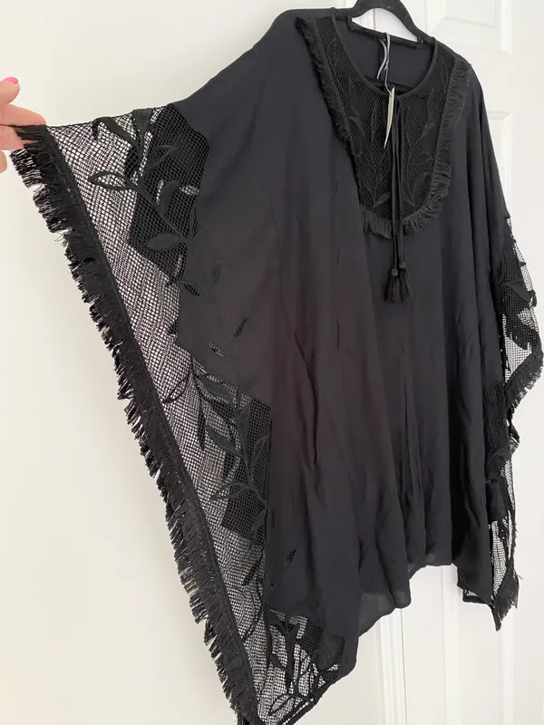 Embroidered Kimono Style Dress/ Cover-Up, Size XS/S - Image 7