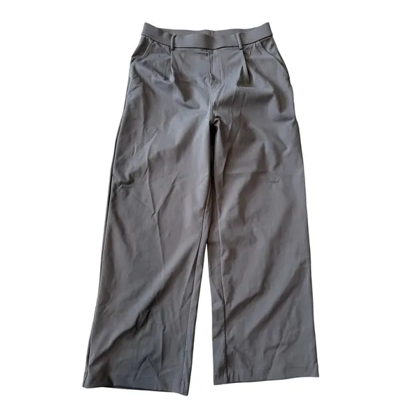 Halara High Waist Straight Leg Work Pants Stretch Comfort Deep Red Grey S Reg - Image 4
