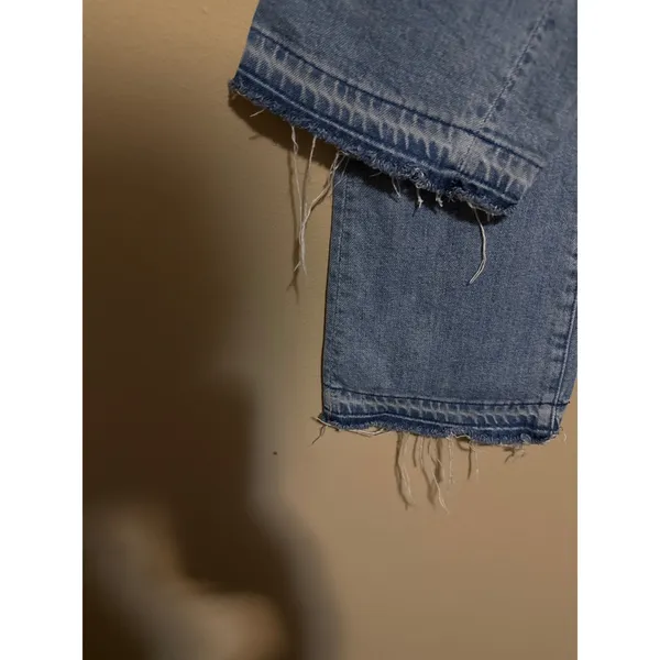 Mother The Hustler Ankle‎ Fray High Rise Flare Jeans Light Blue WashSz 24 - Image 4