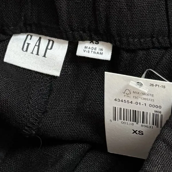 NEW Gap Relaxed‎ Linen Blend Crop Pants Capsule Resort Travel Lightweight XS - Image 8