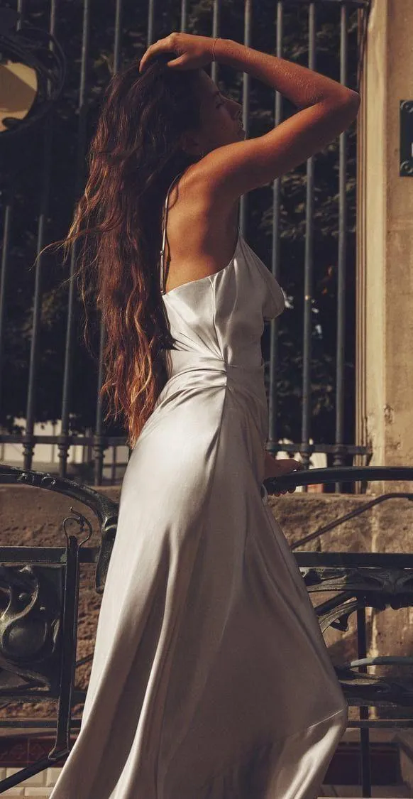 dress silver midi shower wedding party coctail - Image 5