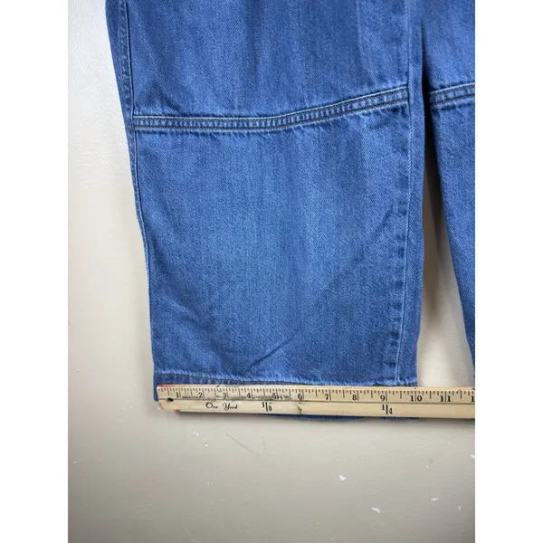 Wild Fable Women’s Mid Rise Baggy Cargo Jeans Blue Denim Wide Leg Utility Size 2 - Image 8