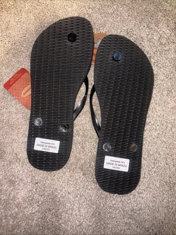 Havaianas Black Women's Flip Flop Sandals size 9/10 new - Image 6