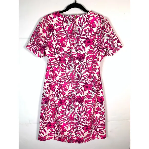 Lilly Pulitzer Mila Dress Size 6 Elderflower Blossom Lil Escape Plan Pink Floral - Image 11