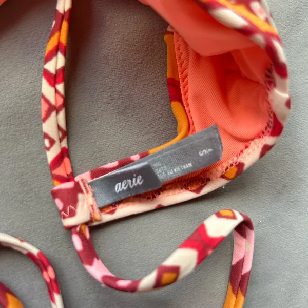 Aerie Pink and Orange Bikini Top - Image 2
